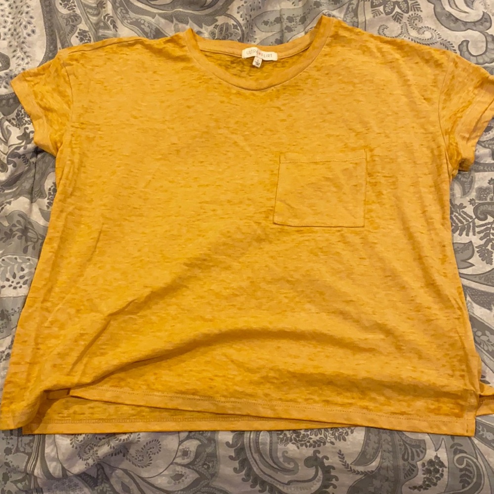 Yellow crop top shirt